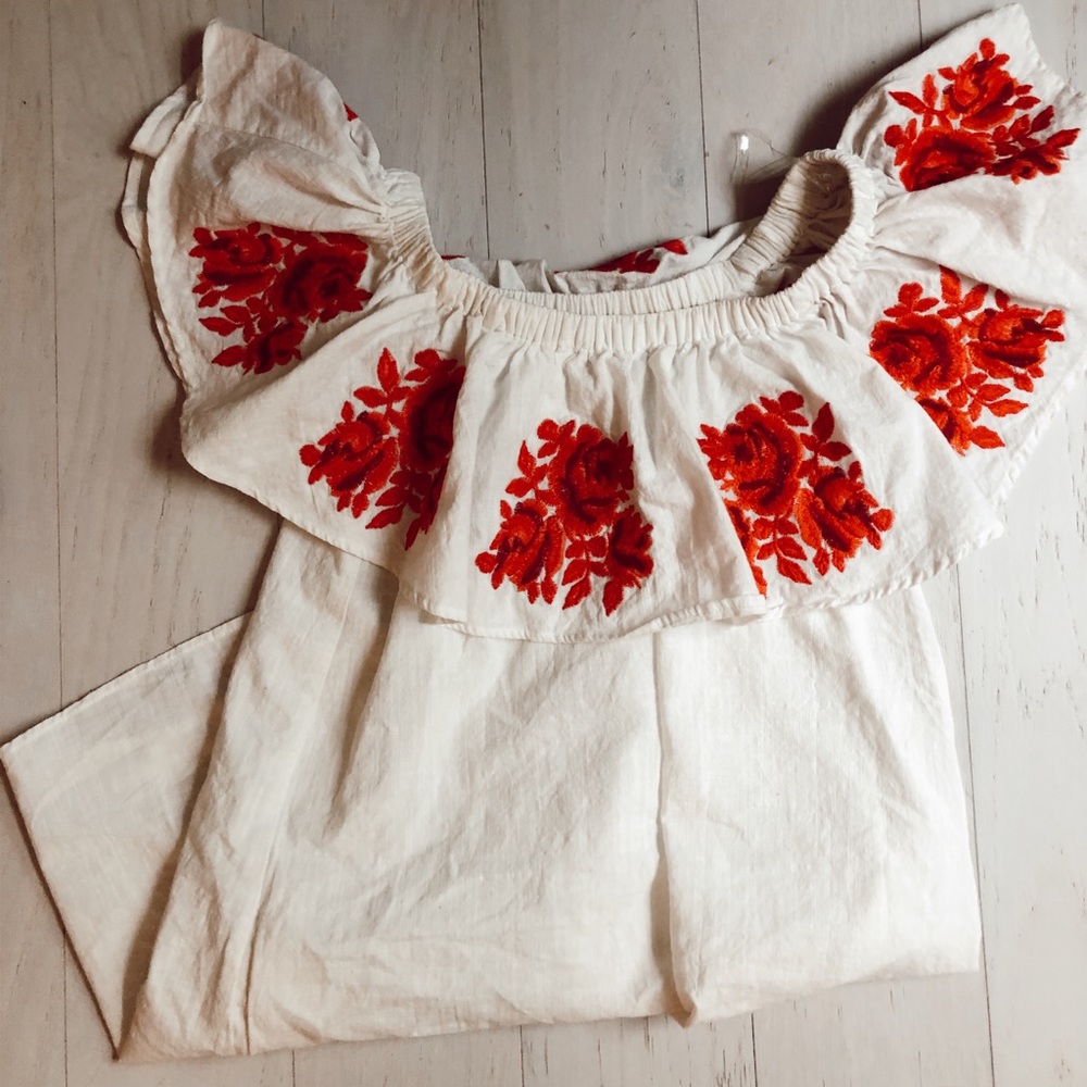 Grecian White and Red Dress